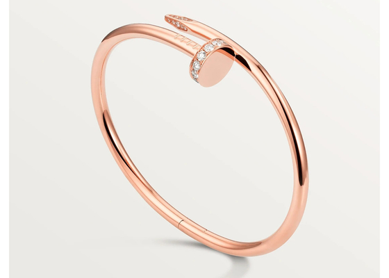 ODM wideth Bangle 3.5mm золота украшений чистого золота 0.59ct 18K розовый