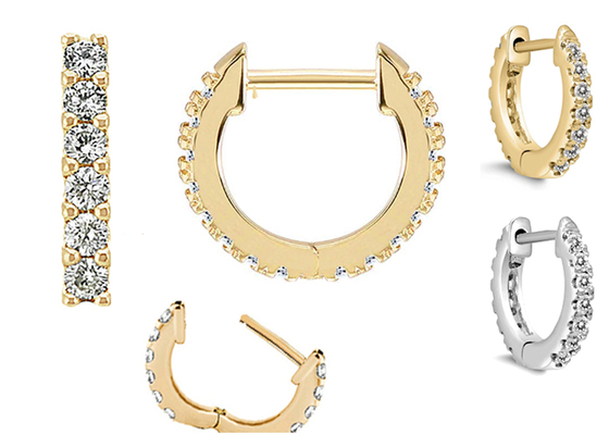 обруч серег ювелирных изделий тела золота 14k 0.2ct прокалывая формирует ODM 8mm для девушек женщин