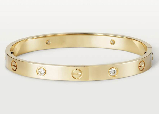 oDM браслета любов диаманта украшений чистого золота 0.42ct 38.05g 18K естественный