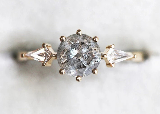 выросли лабораторией, который обручальные кольца диаманта 0.8ct, OEM ODM обручального кольца золота 9k