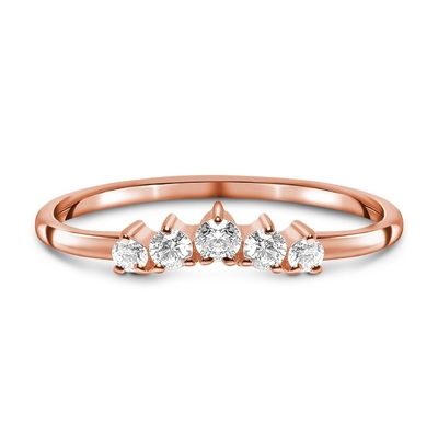 Реальные отрезанные обручальные кольца гениальное 14K диаманта подняли ювелирные изделия золота