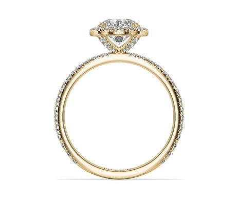 Роскошное золото реальное твердое 9K/14K/18K обручального кольца женщины диамантов Gia большое