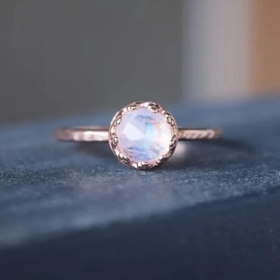 Уникальные твердые покрытые золотом кольца Moonstone кольца 925 стерлинговые серебряные 18K ювелирные изделия фабрики дизайна большого точные