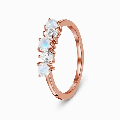 Стерлинговое серебряное кольцо Moonstone Moonstone ювелирных изделий радуги 925 голубое естественное