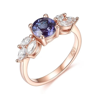 Дизайн ювелирных изделий Moonstone кольца Moonstone женщин 925 стерлинговый серебряный естественный голубой