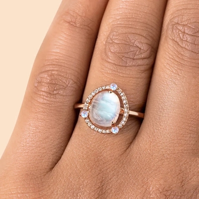 Кольца Moonstone кольца 18K твердого тела 925 стерлинговые серебряные покрытые золотом ювелирные изделия фабрики мычки стиля винтажного самые лучшие