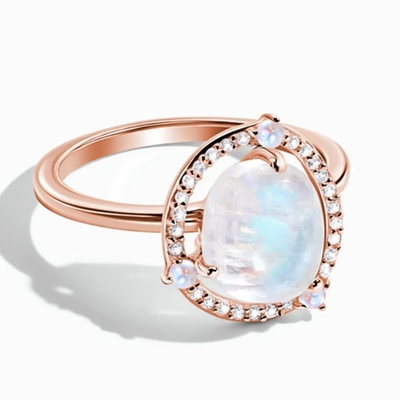Кольца Moonstone кольца 18K твердого тела 925 стерлинговые серебряные покрытые золотом ювелирные изделия фабрики мычки стиля винтажного самые лучшие