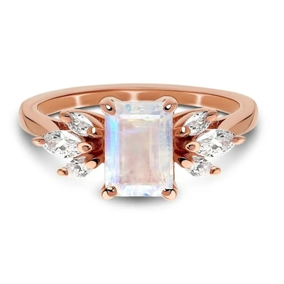 Стерлинговое серебряное кольцо Moonstone лакомства дизайна моды 925 восхитительное