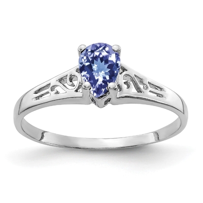 Естественный валик 2 ct отрезал кольцо коктейля Tanzanite в стерлинговом серебряном обручальном кольце в белом золоте 18K