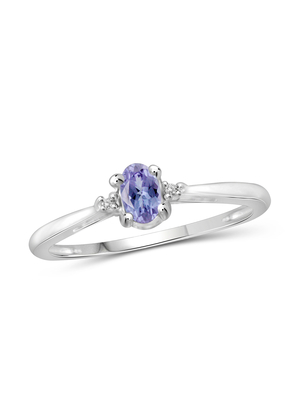 Кольцо короля 0,18 Ct голубые Tanzanite 925 камня самоцвета стерлинговое серебряное с Prongs желтого золота 10K звенит