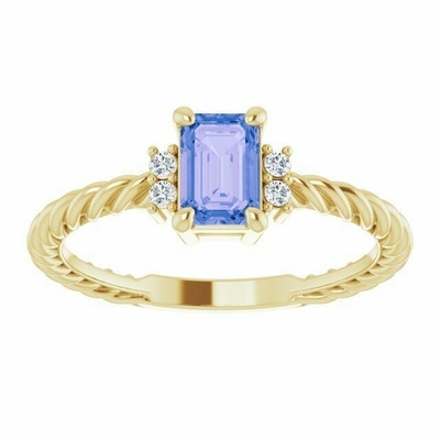 Кольцо сапфира 925 короля 1,05 Ct 7x5mm овальное Tanzanite камня самоцвета белое созданное серебряное