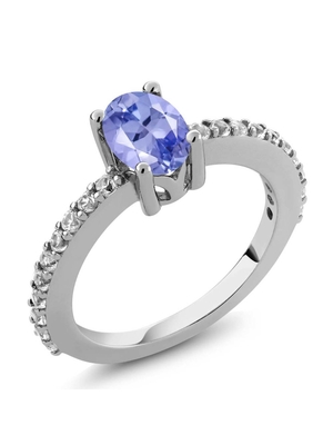 Ювелиры бьют ювелирные изделия Birthstone кольца Tanzanite с белым CZ