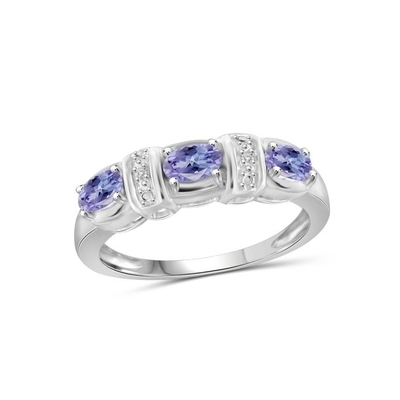 Со стерлинговым серебряным обручальным кольцом Tanzanite родия 925