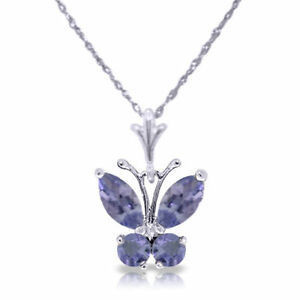 Ожерелье CZ стерлинговое SilverI 14K естественного сердца безграничности Tanzanite привесное