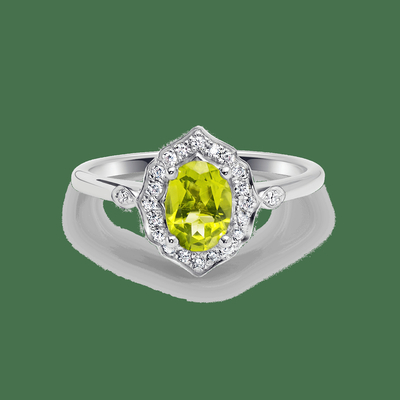Красивое золота овальное, элегантное кольцо peridot, винтажная форма и естественный, яркий овальный peridot