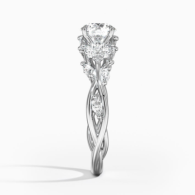 Сад CZ RingSet сапфира секретный с сапфиром 6mm наградным голубым круглым