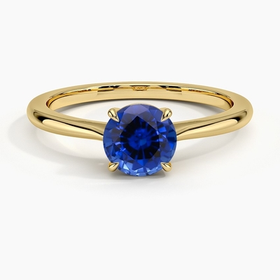 Пасьянс RingSet Elle сапфира с сапфиром 6mm наградным голубым круглым