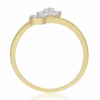 0,20 обручального кольца формы Золото-звезды диаманта Ring-9K CTS белых