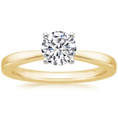 Роскошное обручальное кольцо 1/4 Ct диаманта вербы. Tw. С сердцем золота 9K