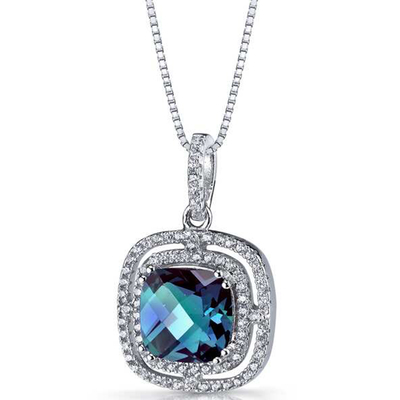 Оптом шкентель камня Alexandrite ожерелья 925 стерлинговый серебряный женщин CZ моды ювелирных изделий созданный лабораторией