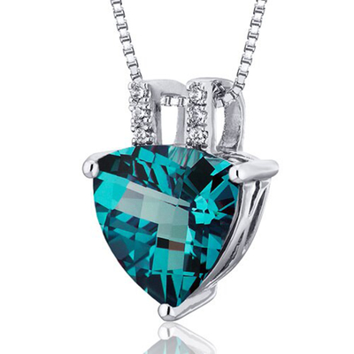 Оптом шкентель камня Alexandrite ожерелья 925 стерлинговый серебряный женщин CZ моды ювелирных изделий созданный лабораторией