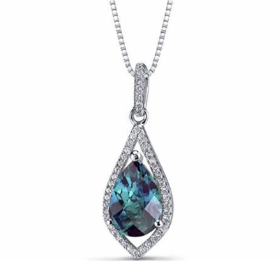 Оптом шкентель камня Alexandrite ожерелья 925 стерлинговый серебряный женщин CZ моды ювелирных изделий созданный лабораторией