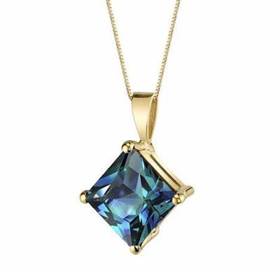 Оптом шкентель камня Alexandrite ожерелья 925 стерлинговый серебряный женщин CZ моды ювелирных изделий созданный лабораторией