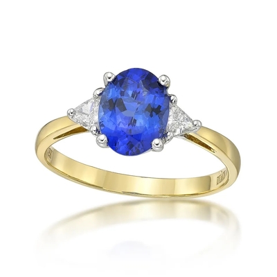 Овал кольца 925 стерлинговый серебряный оптовый Tanzanite отрезал обручальное кольцо Tanzanite голубого камня