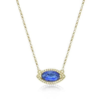 925 стерлинговое серебряное ожерелье украшений Tanzanite голубого Tanzanite CZ ювелирных изделий Birthstone -го ожерелья в декабре каменное
