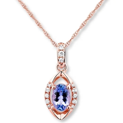 Оптом стерлинговый серебряный розовым покрытый золотом браслет Tanzanite глаза 925