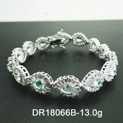 Браслет Tanzanite отрезка груши серебряный изумительный качественный для женщин