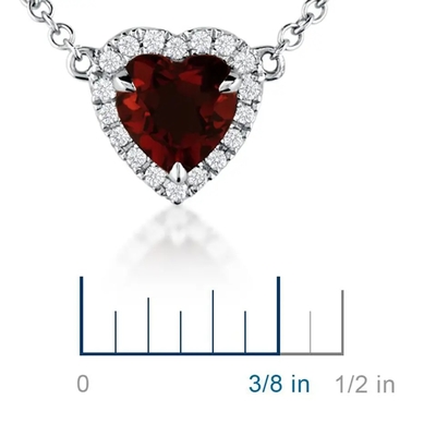 сердце белого золота 14K сформировало ожерелье венисы привесное, ожерелье маленькая сапфира цепное