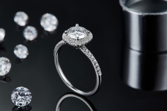 Квадрат отрезал Bridal золото диаманта квадрата Moissanite женщин с серебряным романтичным обручальным кольцом