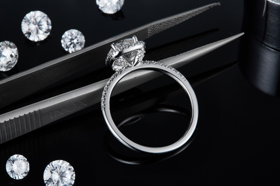 Квадрат отрезал Bridal золото диаманта квадрата Moissanite женщин с серебряным романтичным обручальным кольцом