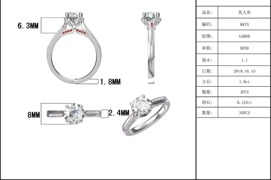 Минималистские изготовленные на заказ обручальные кольца Moissanite диаманта обещают кольцам для женщин