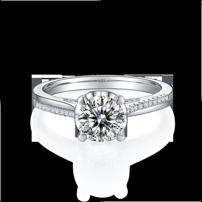 Минималистские изготовленные на заказ обручальные кольца Moissanite диаманта обещают кольцам для женщин