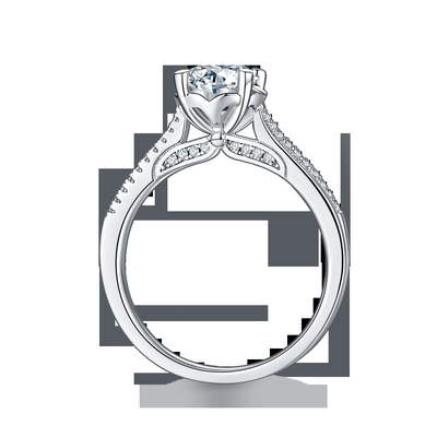 Минималистские изготовленные на заказ обручальные кольца Moissanite диаманта обещают кольцам для женщин