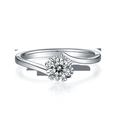 Дама 9k вокруг кольца серебра ювелирных изделий великолепия моды 7.5mm Moissanite открытого