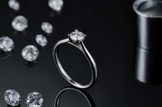 925 стерлинговых серебряных обручальных колец Moissanite диаманта ювелирных изделий обещают кольцам для женщин