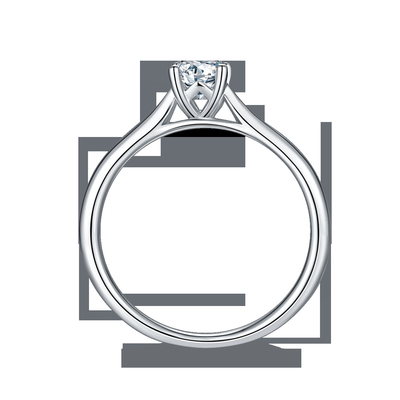 925 стерлинговых серебряных обручальных колец Moissanite диаманта ювелирных изделий обещают кольцам для женщин
