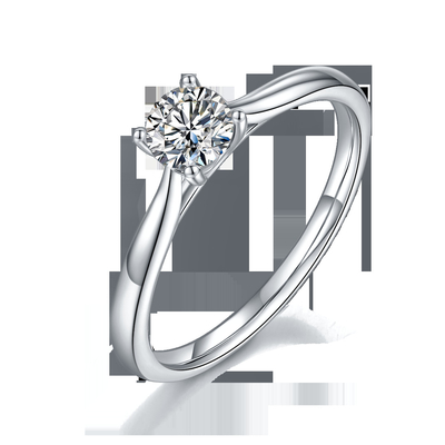 925 стерлинговых серебряных обручальных колец Moissanite диаманта ювелирных изделий обещают кольцам для женщин