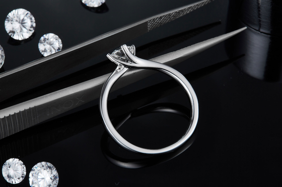 кольцо Moissanite 925 дизайнов ювелирных изделий золота 9K минималистские серебряное