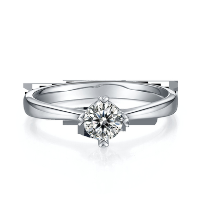 9K с дамой Кольцом серебряных ювелирных изделий Moissanite мозаики минималистской