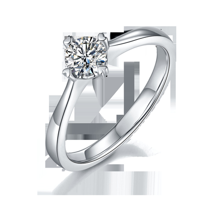 9K с дамой Кольцом серебряных ювелирных изделий Moissanite мозаики минималистской
