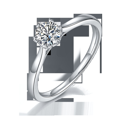 0.5ct формируют ювелирные изделия диаманта лаборатории Hexgonal с серебряными женщинами звенят