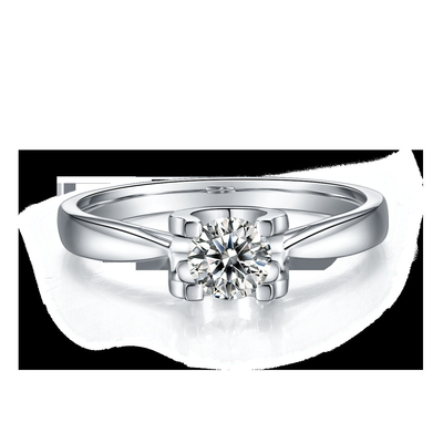 9K с ювелирными изделиями свадьбы серебряного диаманта Moissanite квадрата кольца белого минималистскими