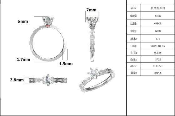 Белое Moissanite уникальные женщины ювелирных изделий диамантов Platineve Sytle и сапфира звенит