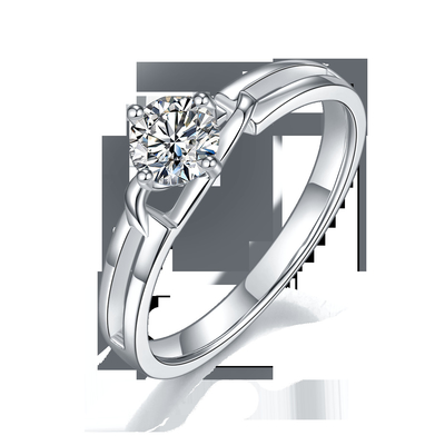 Белый квадрат Moissanite и женщины ювелирных изделий диамантов Platineve сапфира звенят с Silver1.94CTW