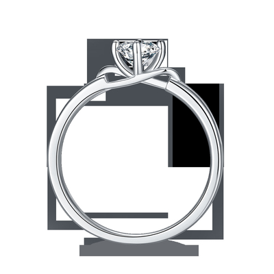 Белый квадрат Moissanite и женщины ювелирных изделий диамантов Platineve сапфира звенят с Silver1.94CTW