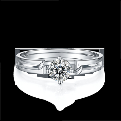 Белый квадрат Moissanite и женщины ювелирных изделий диамантов Platineve сапфира звенят с Silver1.94CTW